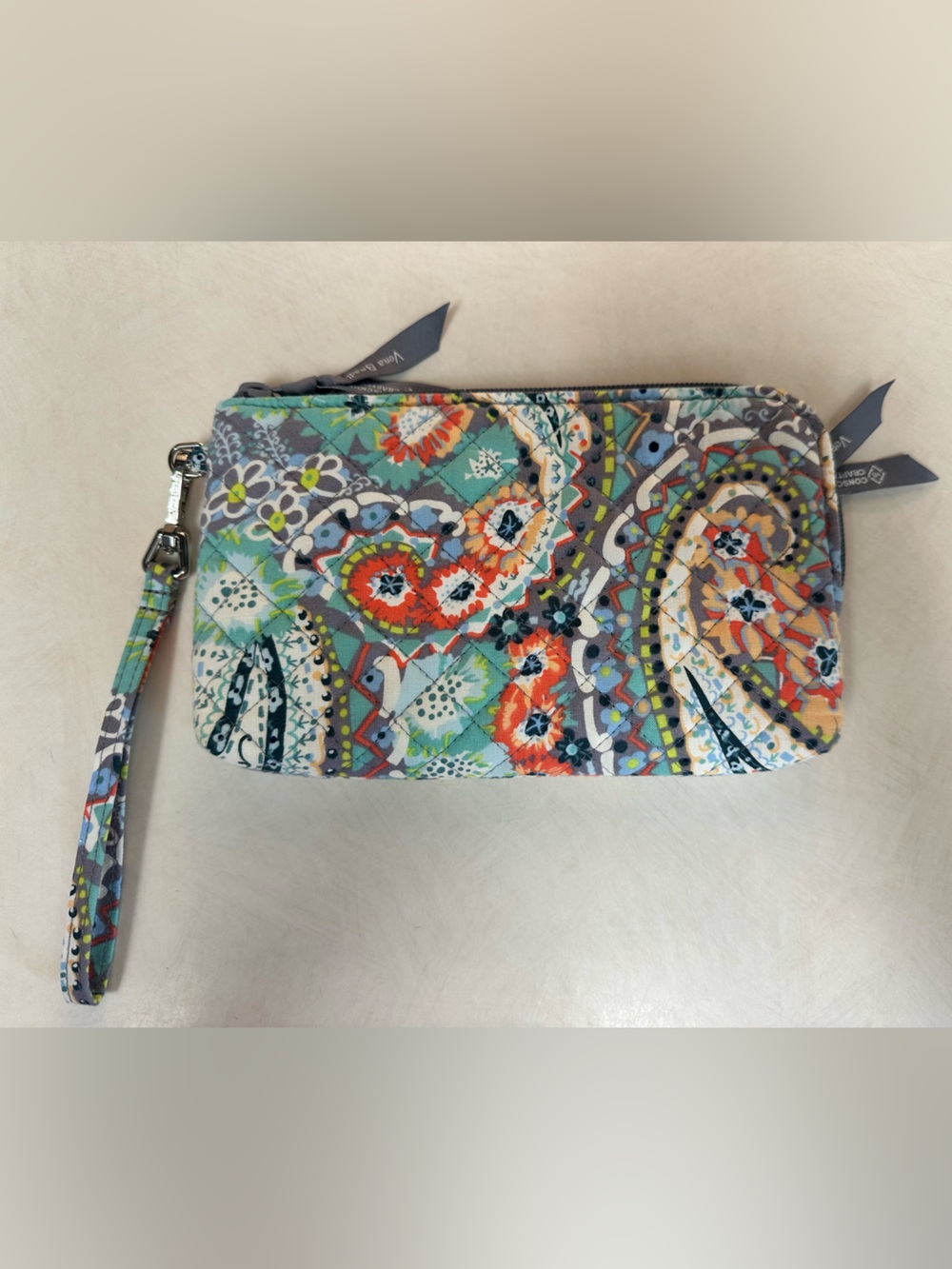 Vera Bradley Floral Paisley Print Wristlet Wallet